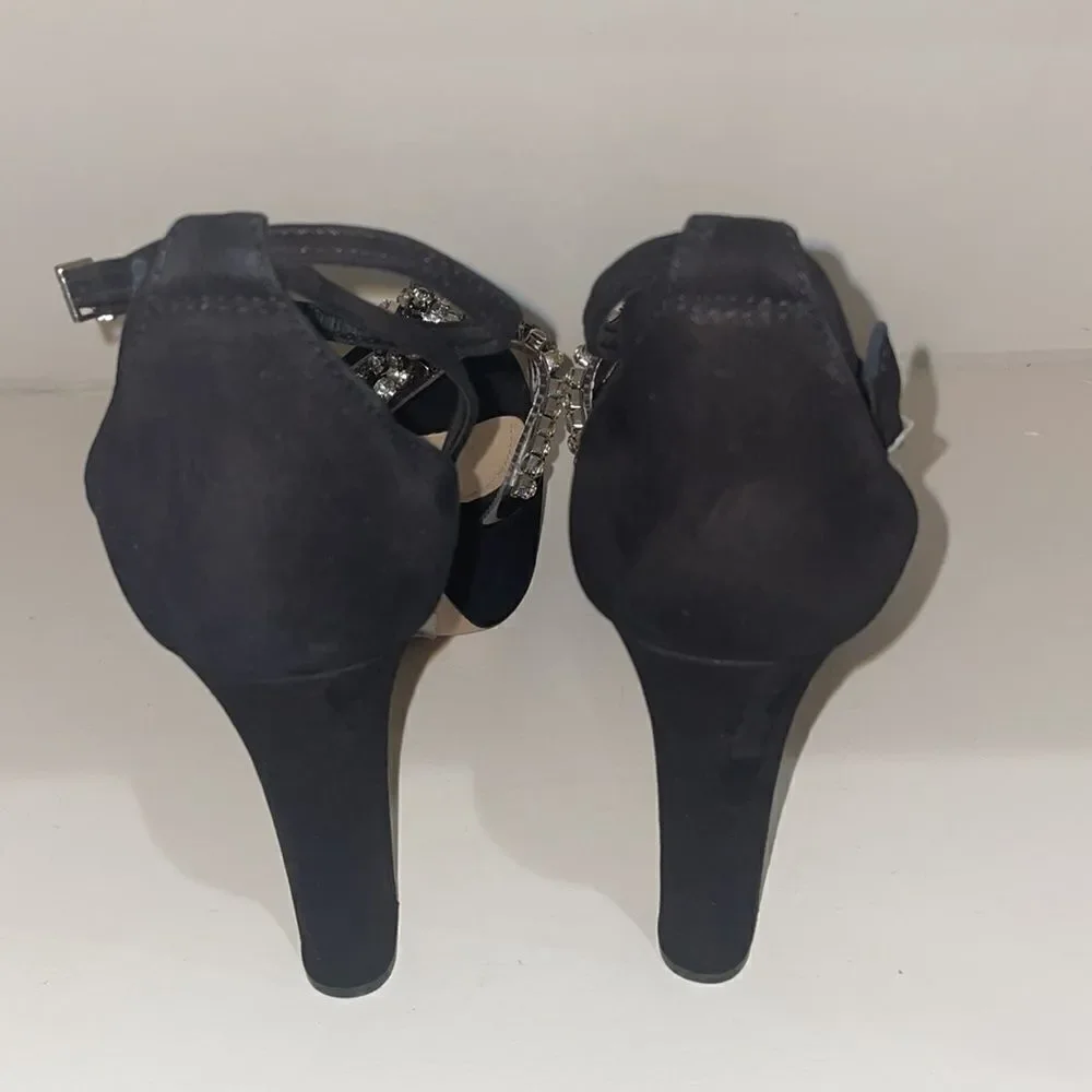 Schutz Jayda Platform Rhinestone Heels Size 8.5